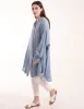 Cold Wash Cross Hatch Long Line Shirt sold by Blue Vanilla