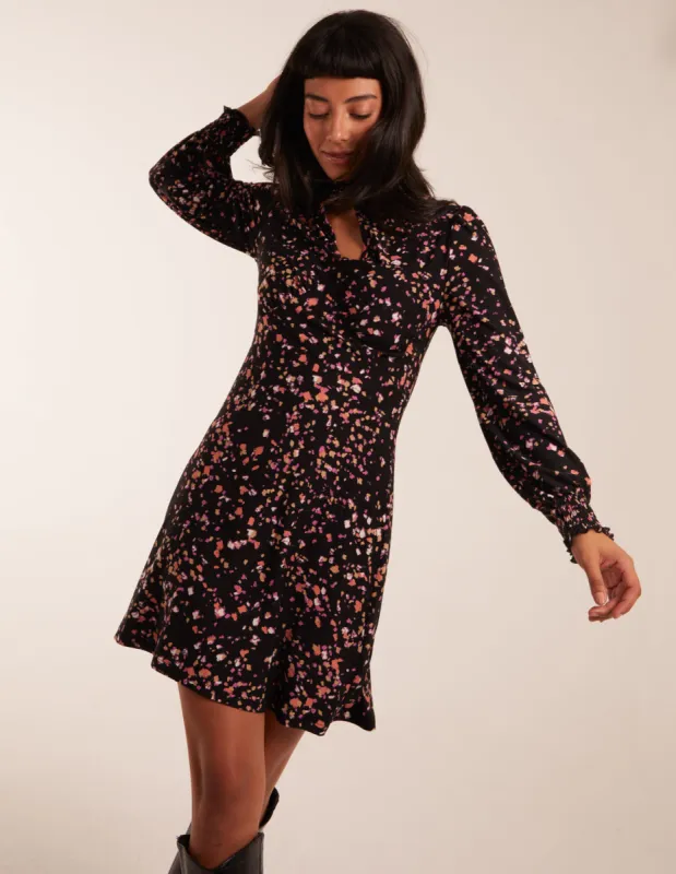 High Neck Keyhole Mini Dress sold by Blue Vanilla