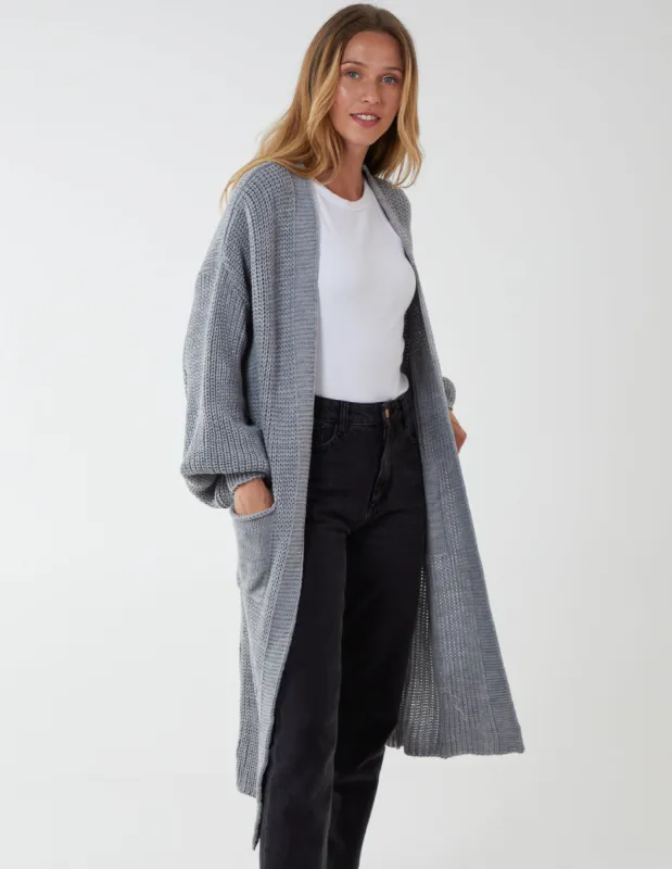 Edge to Edge Knitted Long Cardigan sold by Blue Vanilla
