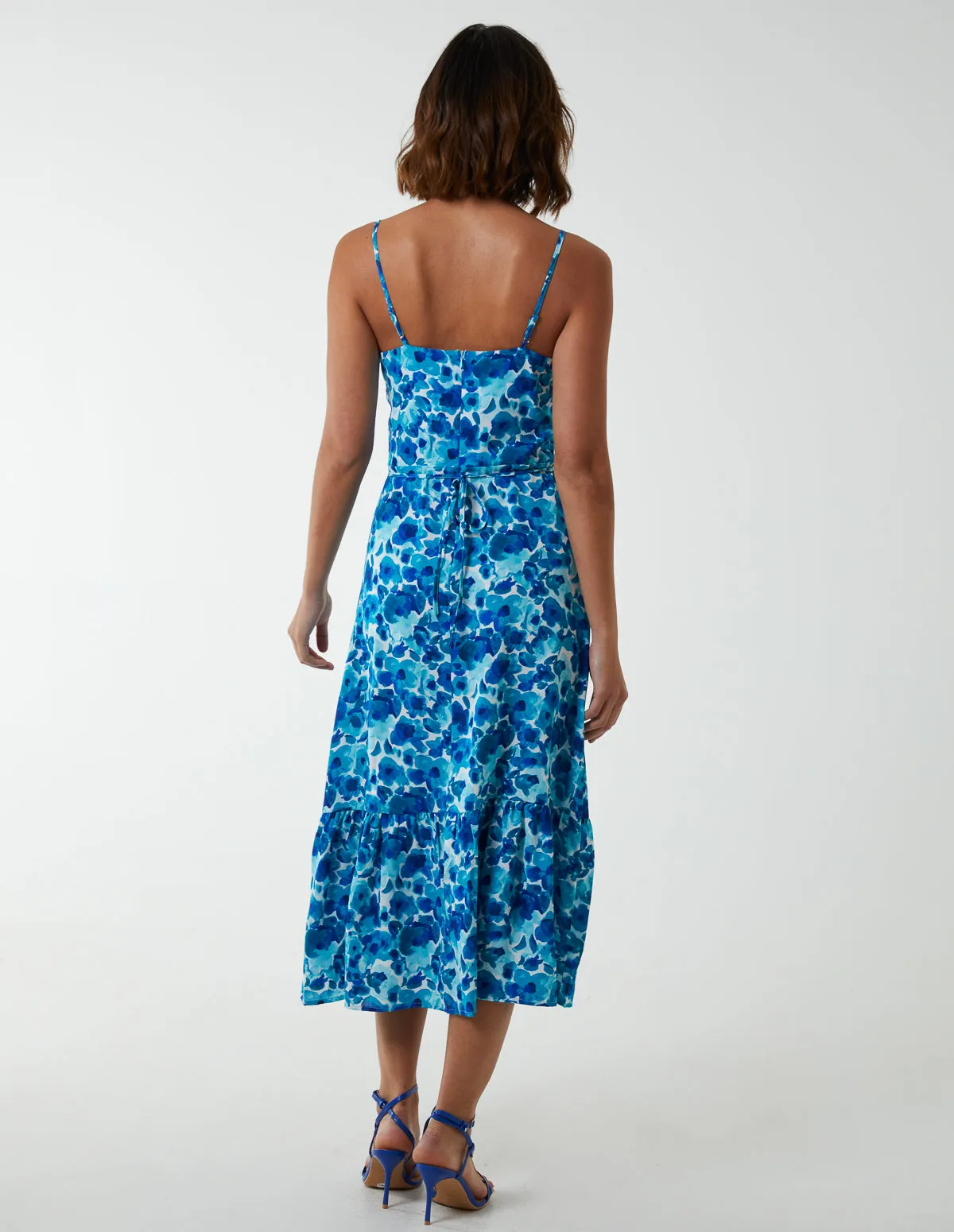 Draped Cowl Neck Midi Dress sold by Blue Vanilla product image thumbnail 4