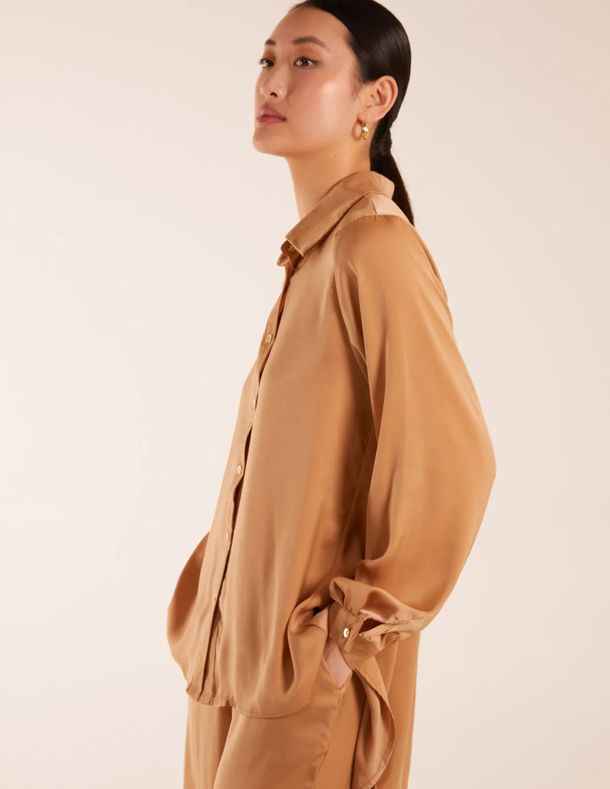 Long Sleeve Shirt & Wide Leg Trouser Set sold by Blue Vanilla product image thumbnail 3