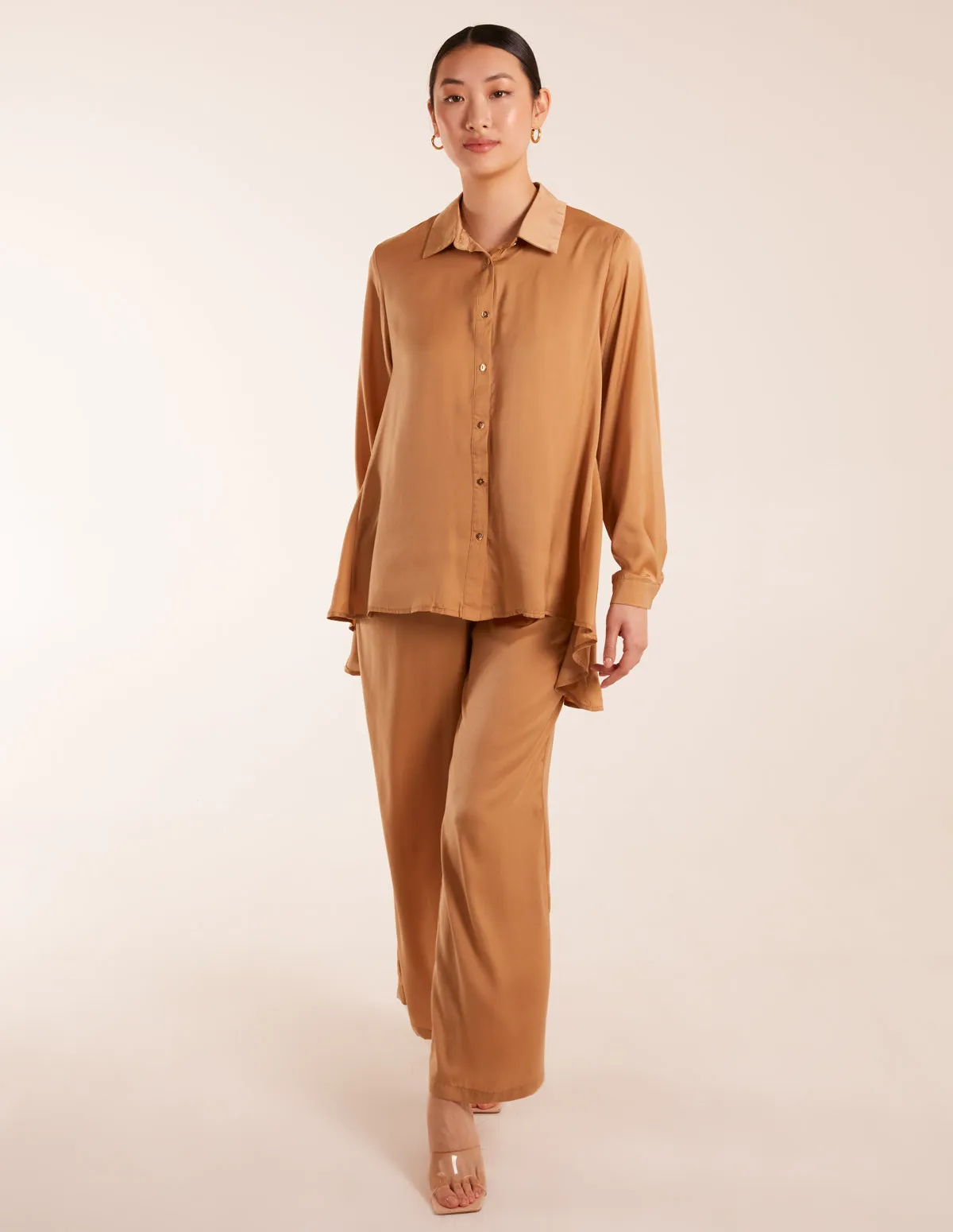Long Sleeve Shirt & Wide Leg Trouser Set sold by Blue Vanilla product image thumbnail 2
