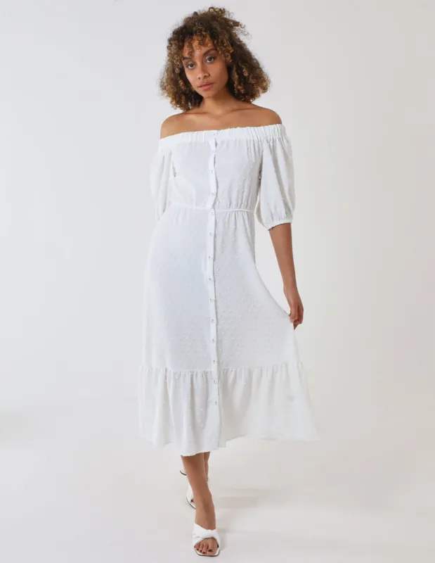 Bardot Button Through Midi Dress sold by Blue Vanilla