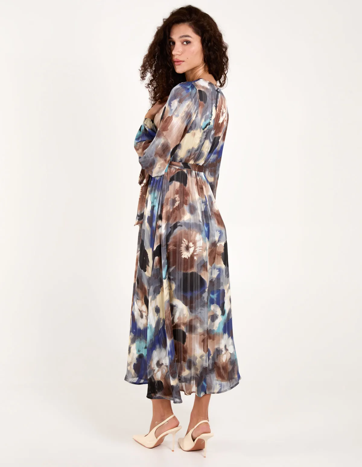 Watercolour Wrap Midi Dress sold by Blue Vanilla product image thumbnail 4