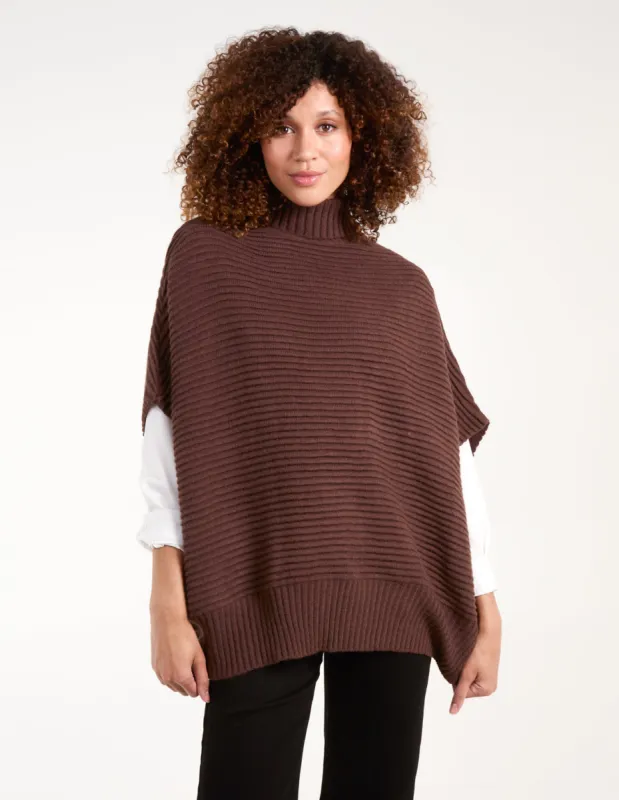 High Neck Oversized Ribbed Tabard Jumper sold by Blue Vanilla