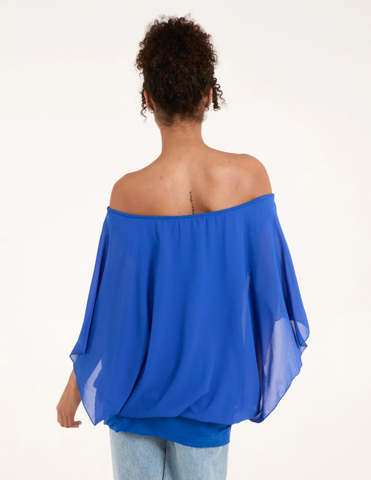 Double Layer Sheer Detail Blouse sold by Blue Vanilla product image thumbnail 4