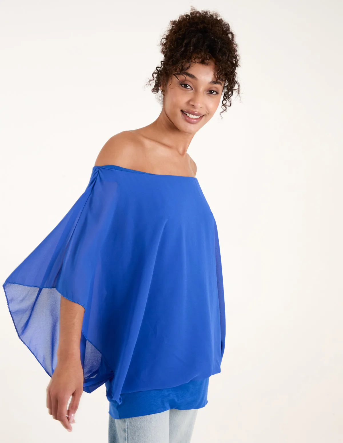 Double Layer Sheer Detail Blouse sold by Blue Vanilla