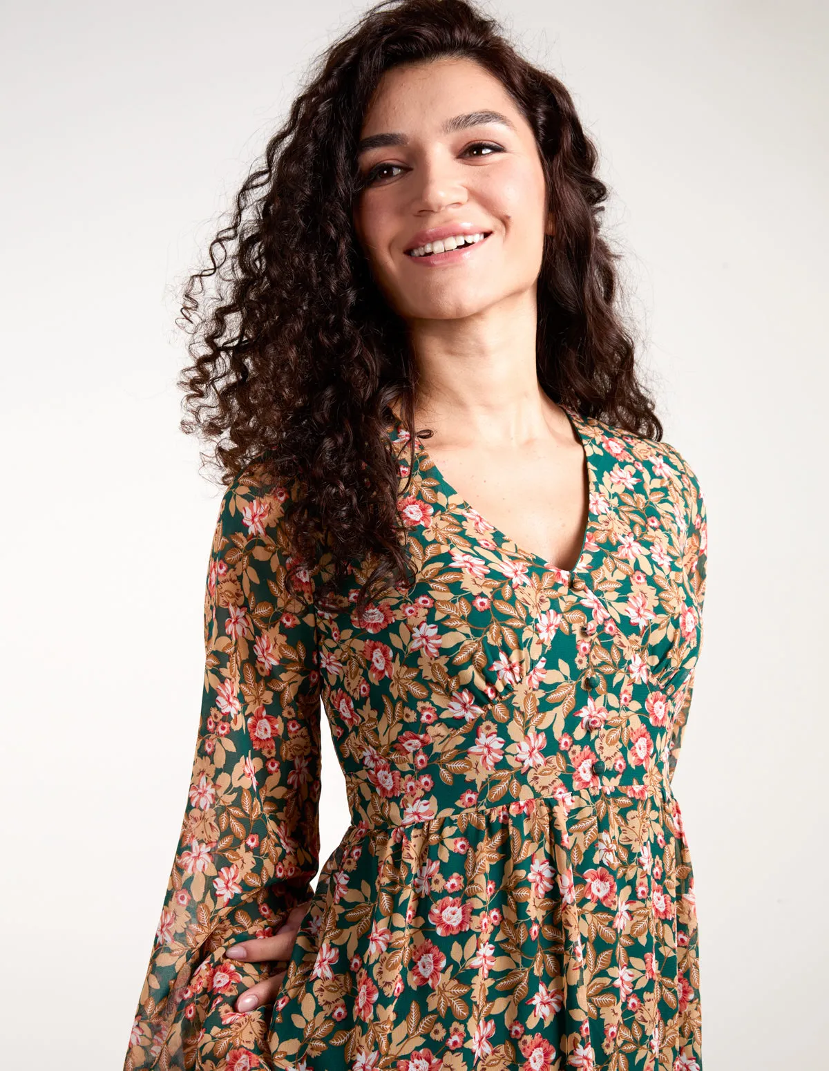 Button Through Midi Dress sold by Blue Vanilla product image thumbnail 3