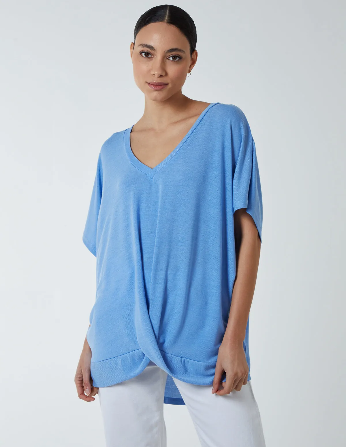 Front Twist T-Shirt sold by Blue Vanilla