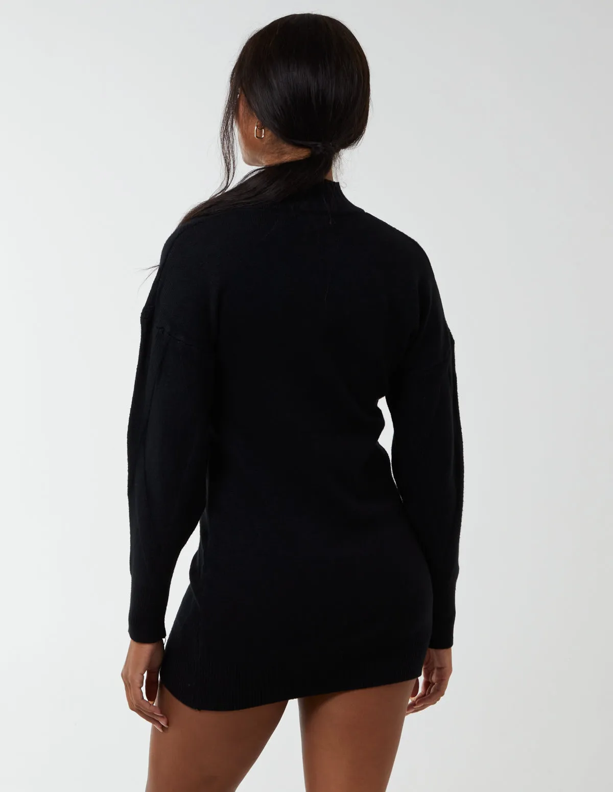 Diamond Print Detail Jumper Dress sold by Blue Vanilla product image thumbnail 4