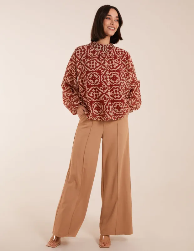 High Neck Baroque Blouse sold by Blue Vanilla