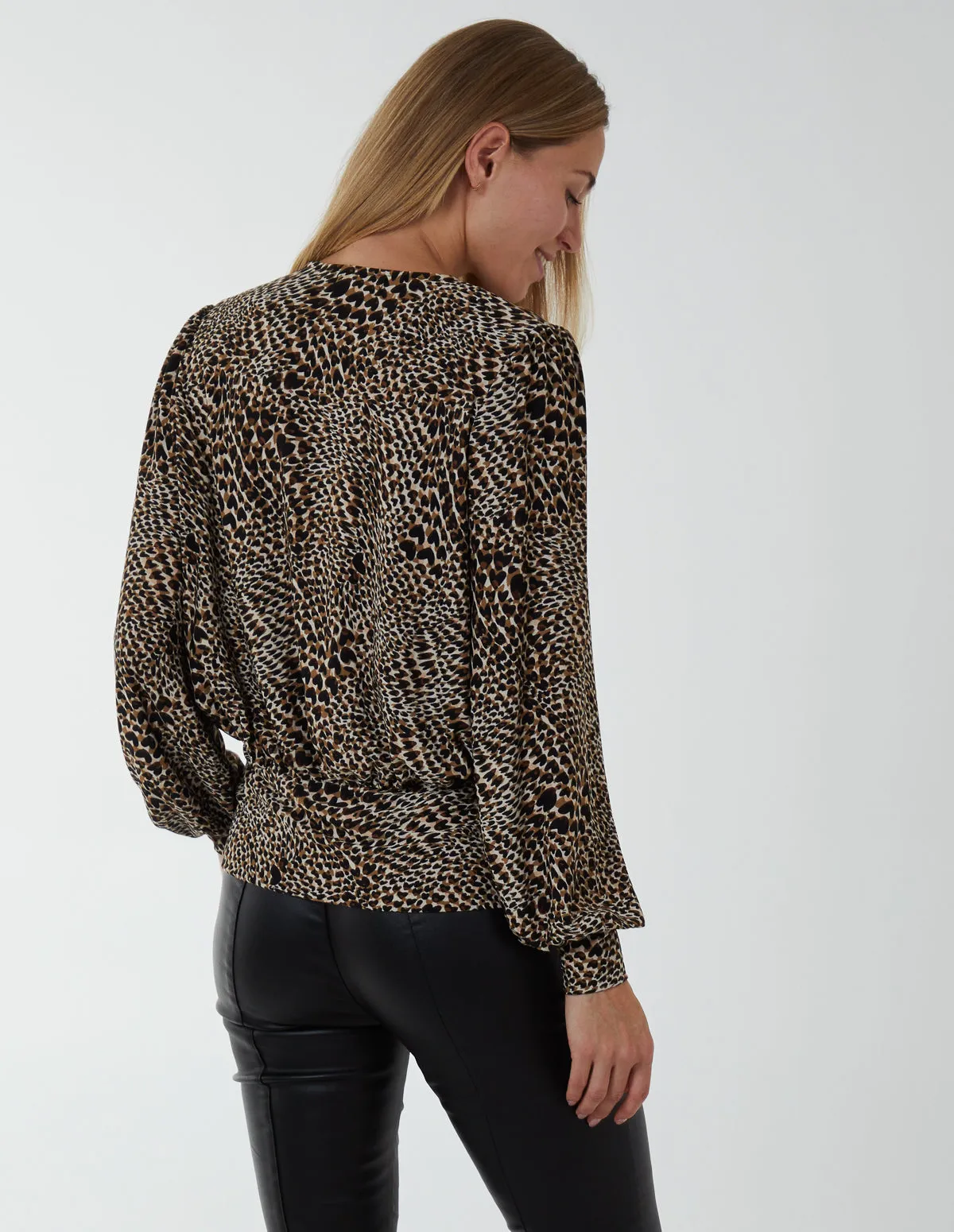 V Neck Elasticated Sleeved And Waist Top sold by Blue Vanilla product image thumbnail 4