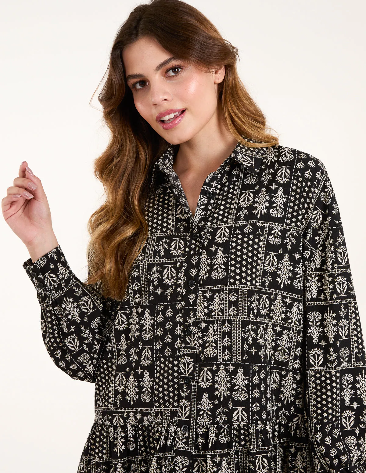 Printed Smock Shirt Dress sold by Blue Vanilla product image thumbnail 2