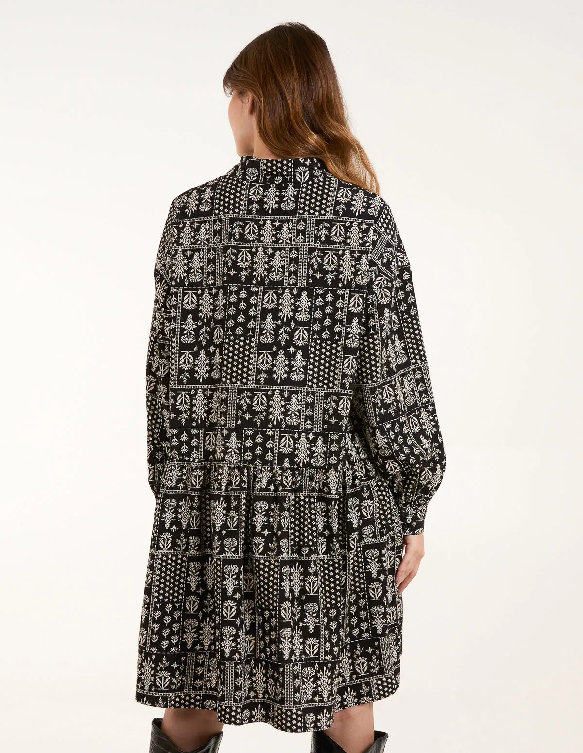 Printed Smock Shirt Dress sold by Blue Vanilla product image thumbnail 4