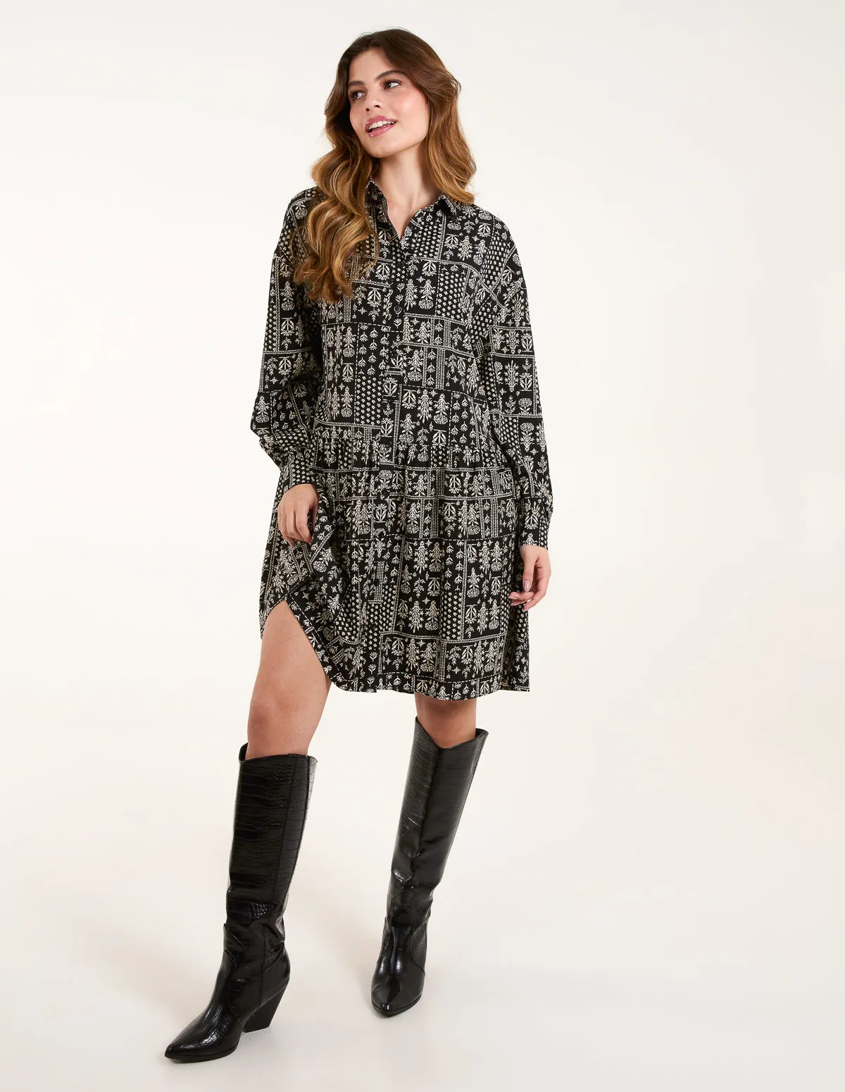 Printed Smock Shirt Dress sold by Blue Vanilla