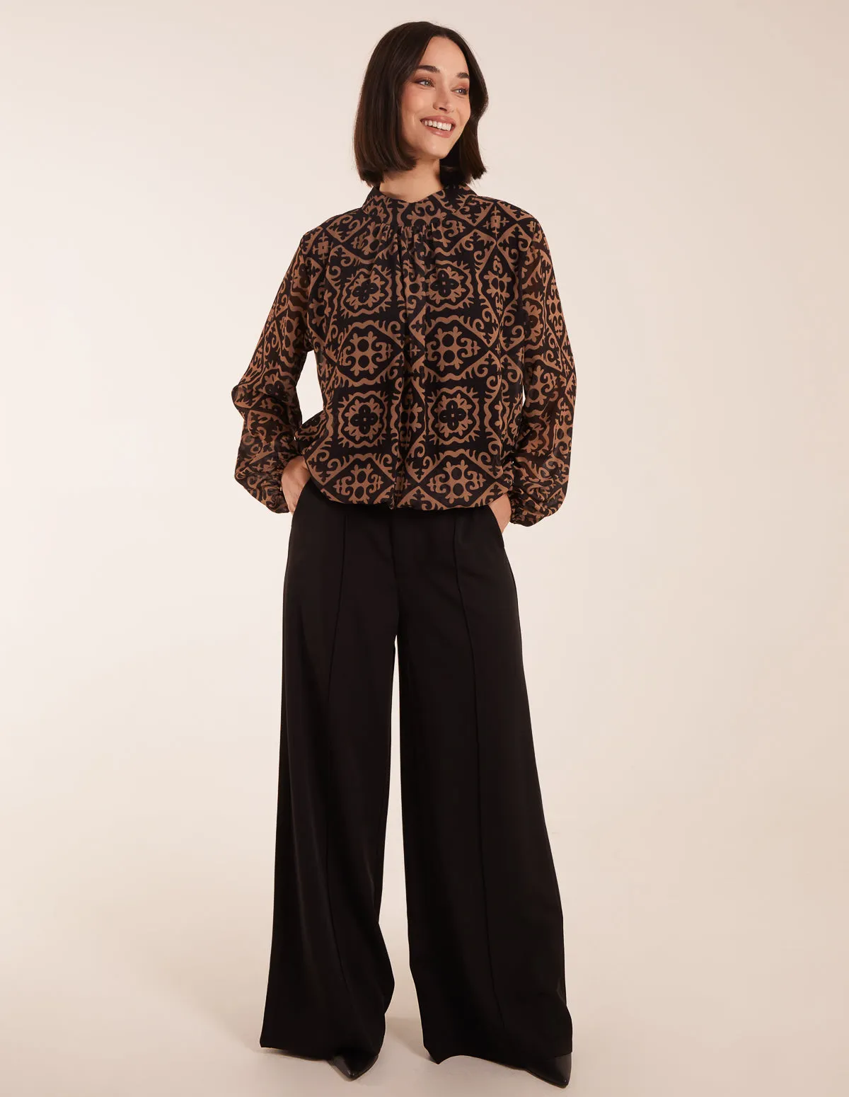 High Neck Baroque Blouse sold by Blue Vanilla product image thumbnail 2