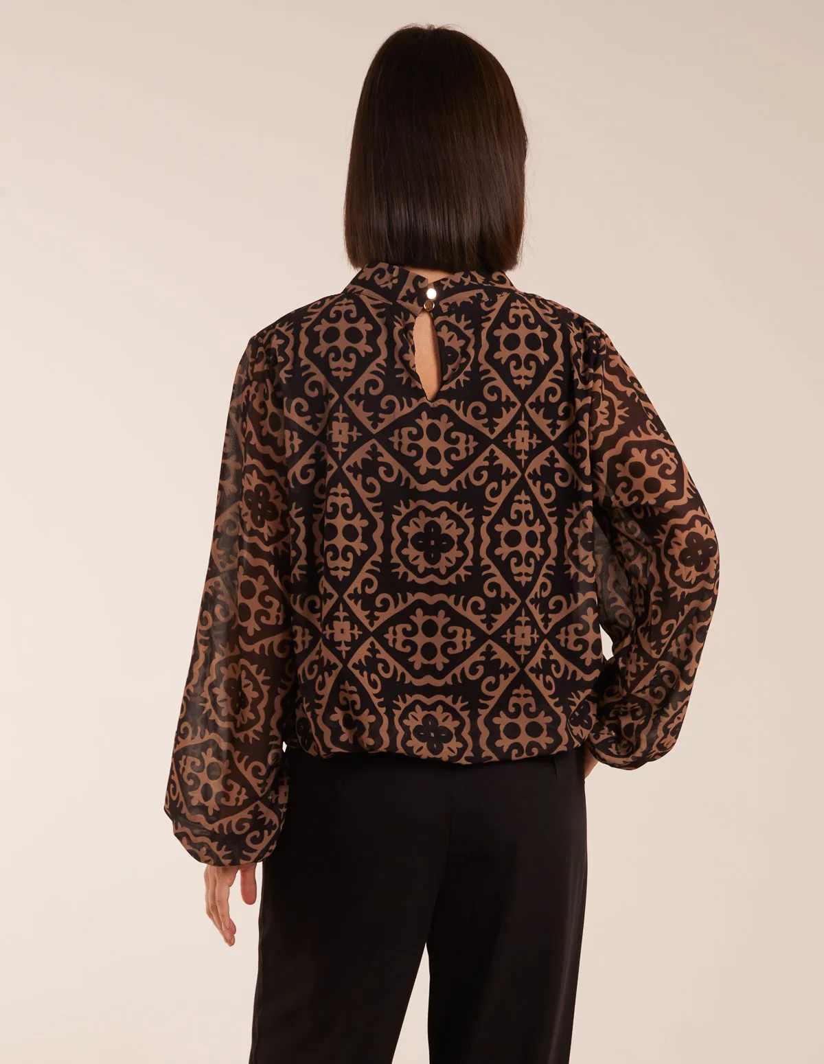 High Neck Baroque Blouse sold by Blue Vanilla product image thumbnail 4