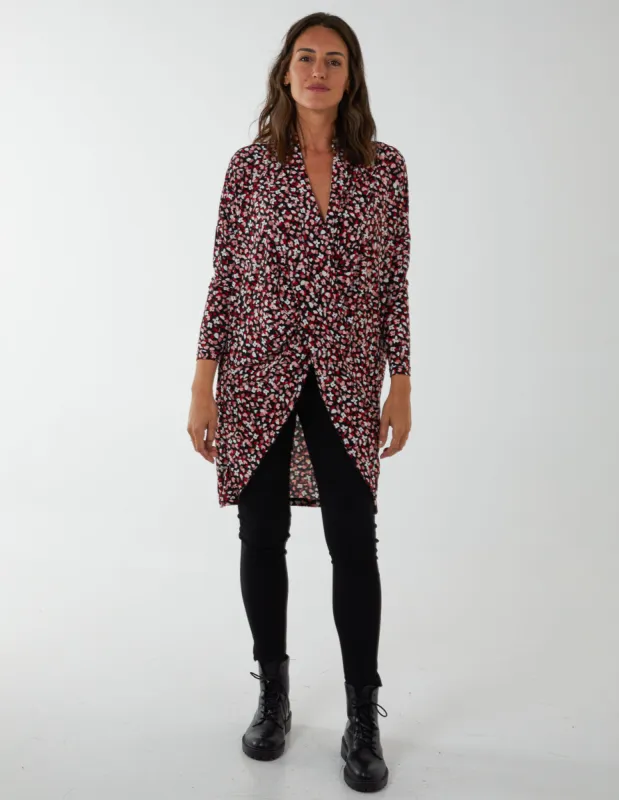 Draped Dip Hem Long Top sold by Blue Vanilla