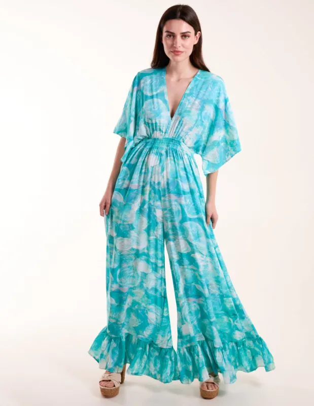 V Back And Front Jumpsuit sold by Blue Vanilla