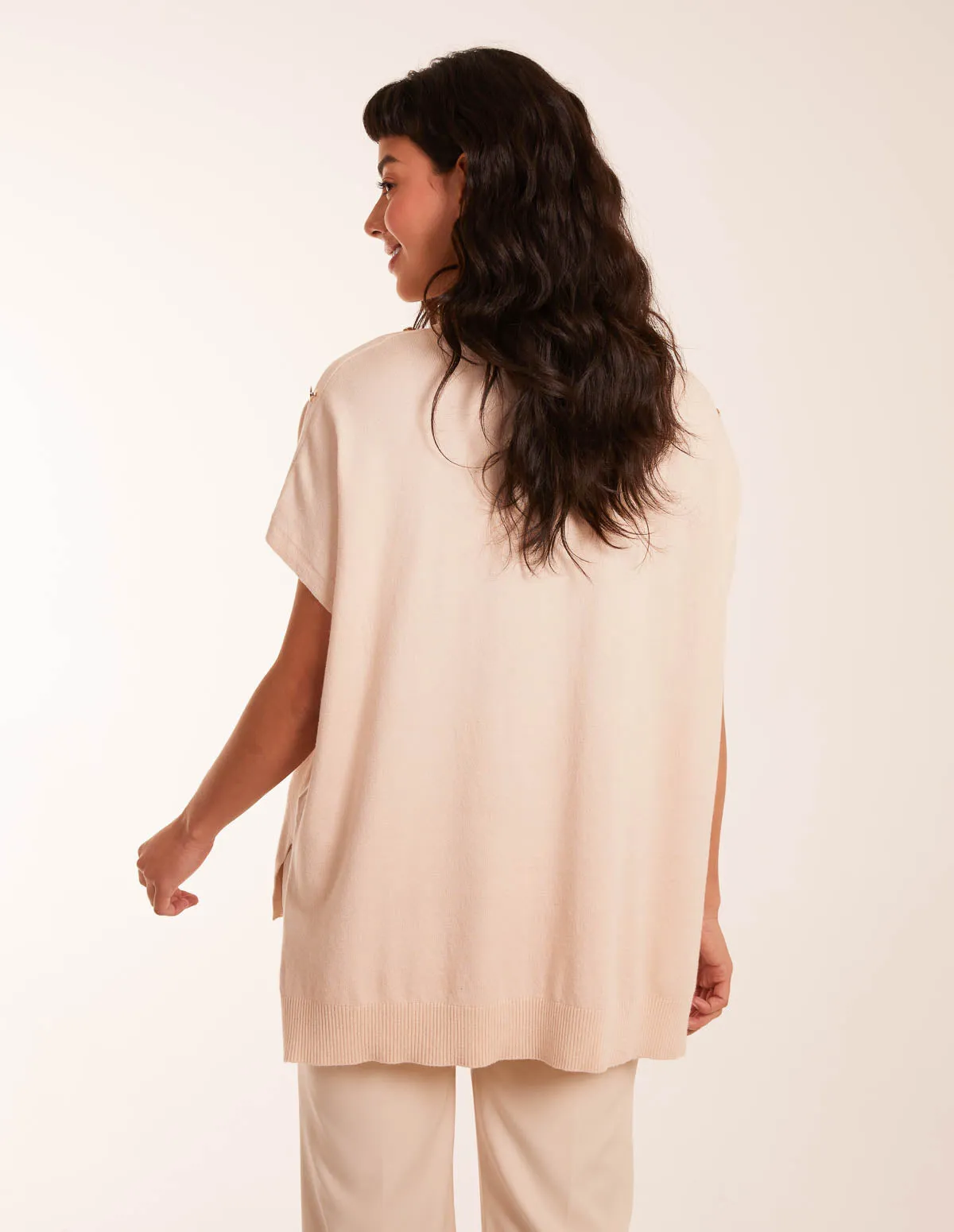 Oversized Button Shoulder Top sold by Blue Vanilla product image thumbnail 5