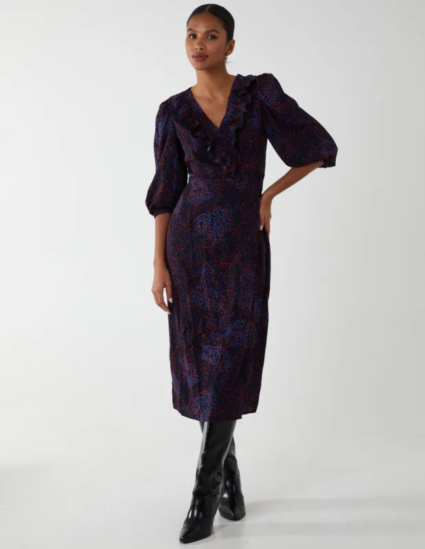 Ruffle Front Wrap Dress made by Blue Vanilla