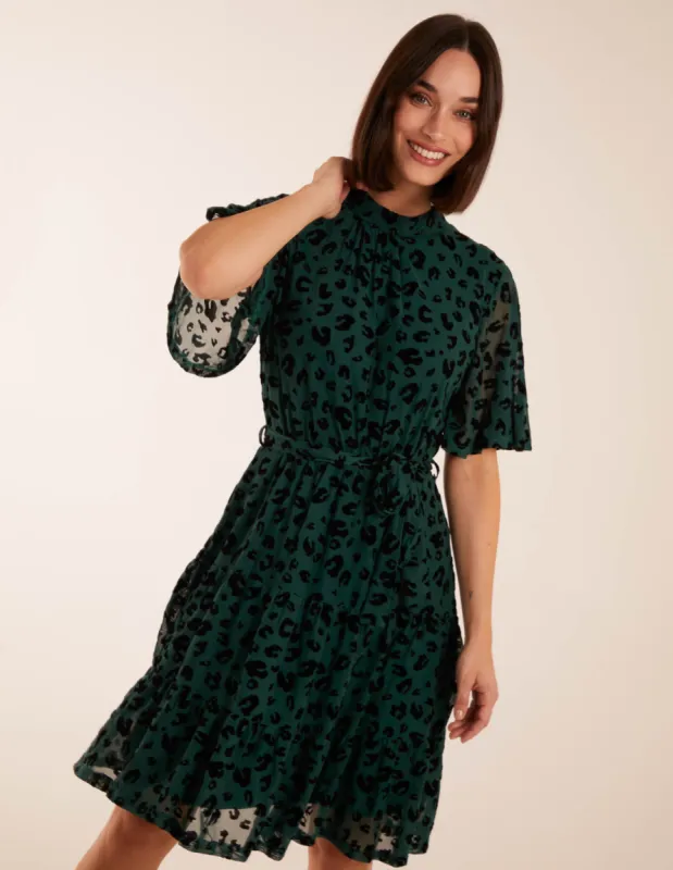 Angel Sleeve Velvet Burnout Dress sold by Blue Vanilla