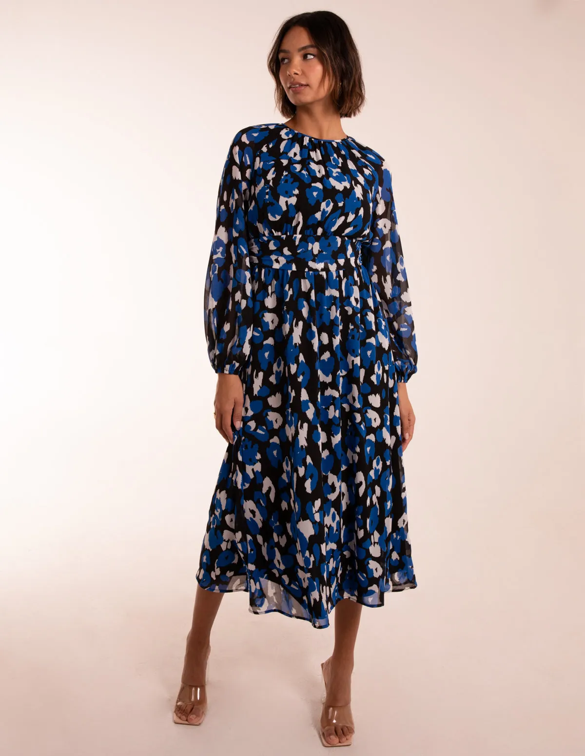 Blue Animal Keyhole Raglan Midi Dress sold by Blue Vanilla product image thumbnail 4