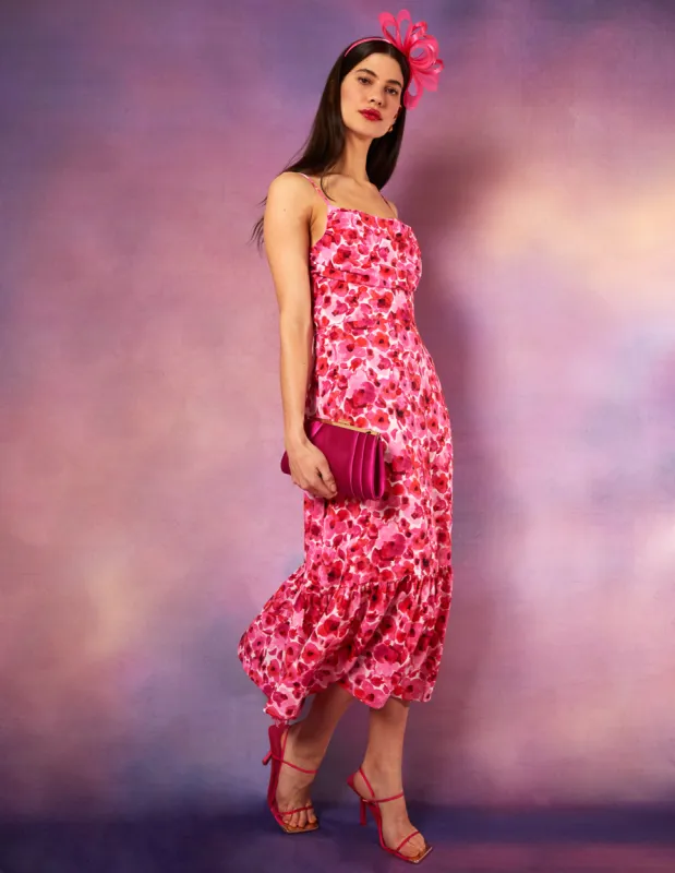 Draped Cowl Neck Midi Dress sold by Blue Vanilla