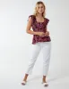 Milkmaid Button Front Peplum Top sold by Blue Vanilla