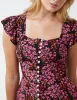 Milkmaid Button Front Peplum Top sold by Blue Vanilla