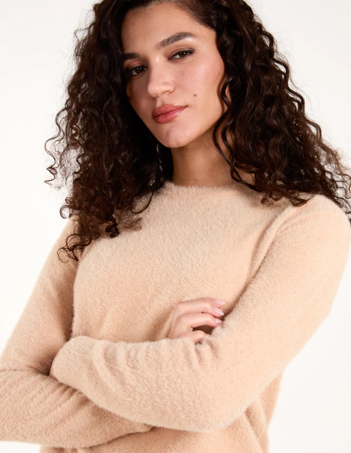Fluffy Knit Scoop Neck Jumper sold by Blue Vanilla product image thumbnail 4