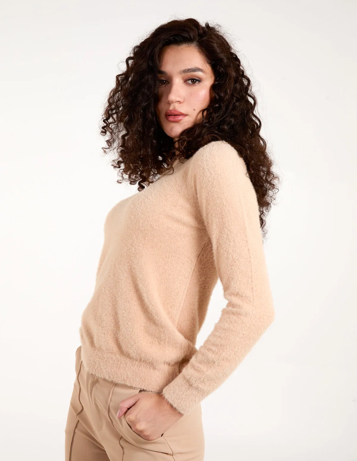 Fluffy Knit Scoop Neck Jumper sold by Blue Vanilla product image thumbnail 3