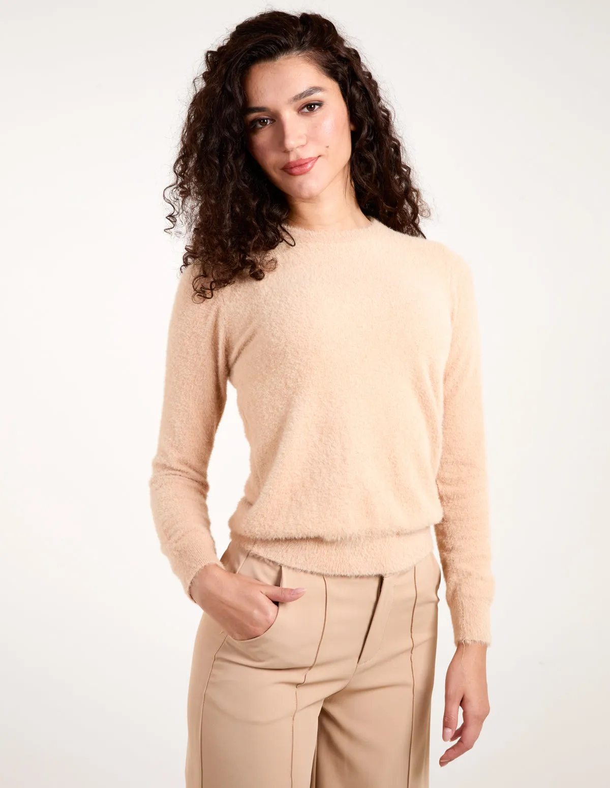 Fluffy Knit Scoop Neck Jumper sold by Blue Vanilla product image thumbnail 2