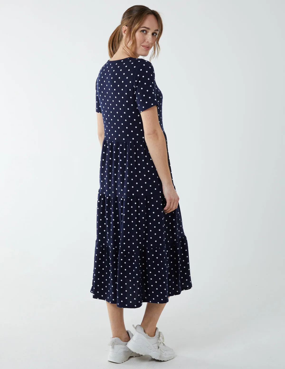 Tiered Smock Midi Dress sold by Blue Vanilla product image thumbnail 4