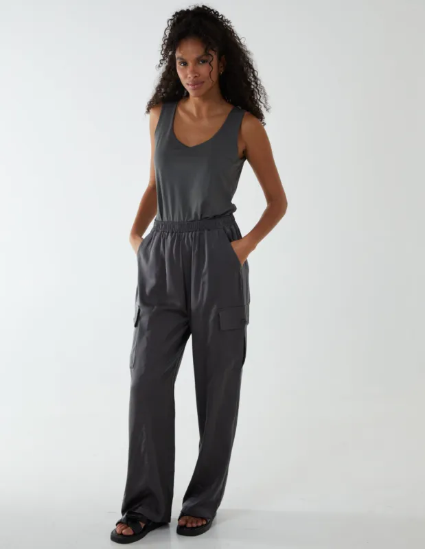 Wide Leg Cargo Trouser sold by Blue Vanilla