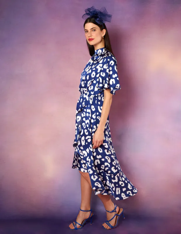 Angel Sleeve Wrap Ruffle Midi Dress sold by Blue Vanilla