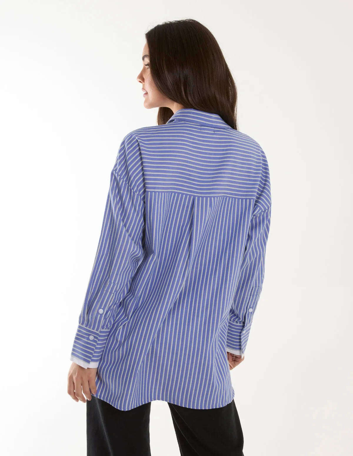 Contrast Cuff Oversized Shirt sold by Blue Vanilla product image thumbnail 4