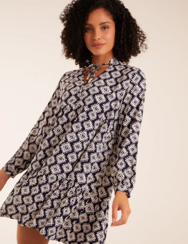 Abstract Geometric Tunic Dress sold by Blue Vanilla