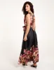 Satin Print Double V Wrap Dress sold by Blue Vanilla