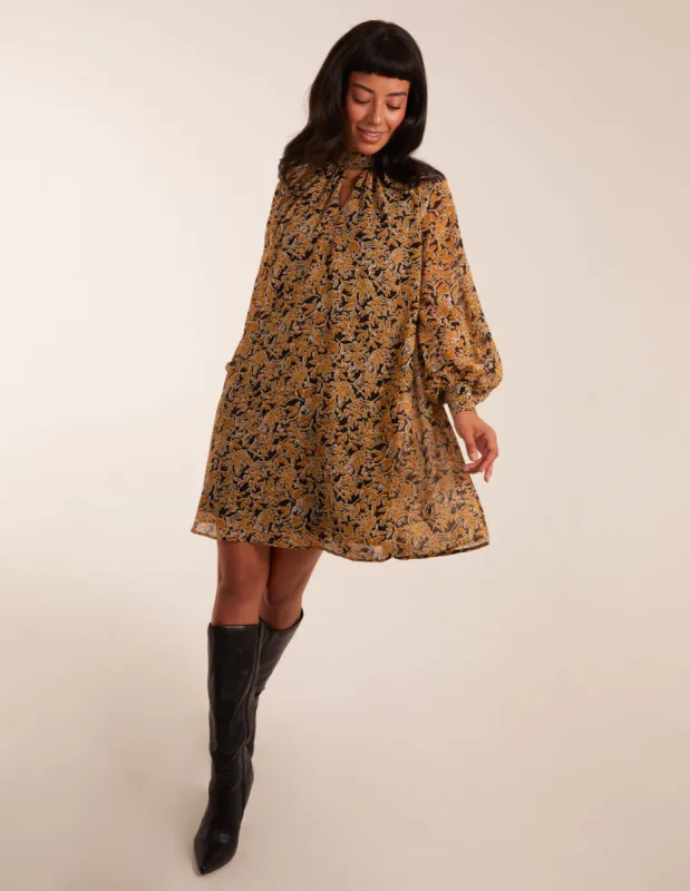 Keyhole Long Sleeve Swing Dress sold by Blue Vanilla