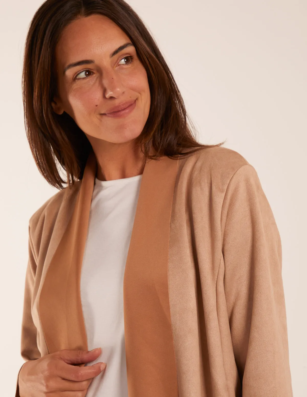 Suede Look Waterfall Jacket sold by Blue Vanilla product image thumbnail 3