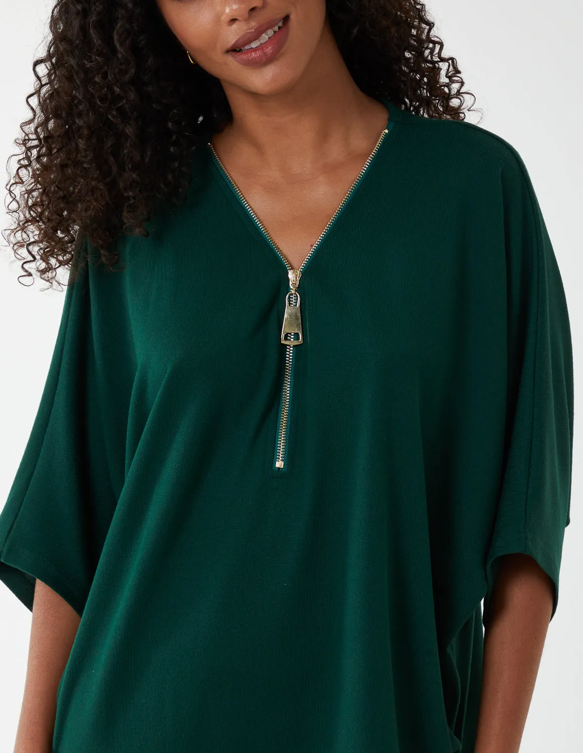 Plain Zip Front Top sold by Blue Vanilla product image thumbnail 4