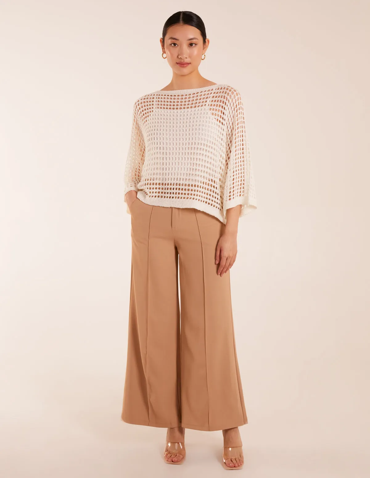 Round Neck Crochet Net Top sold by Blue Vanilla product image thumbnail 3