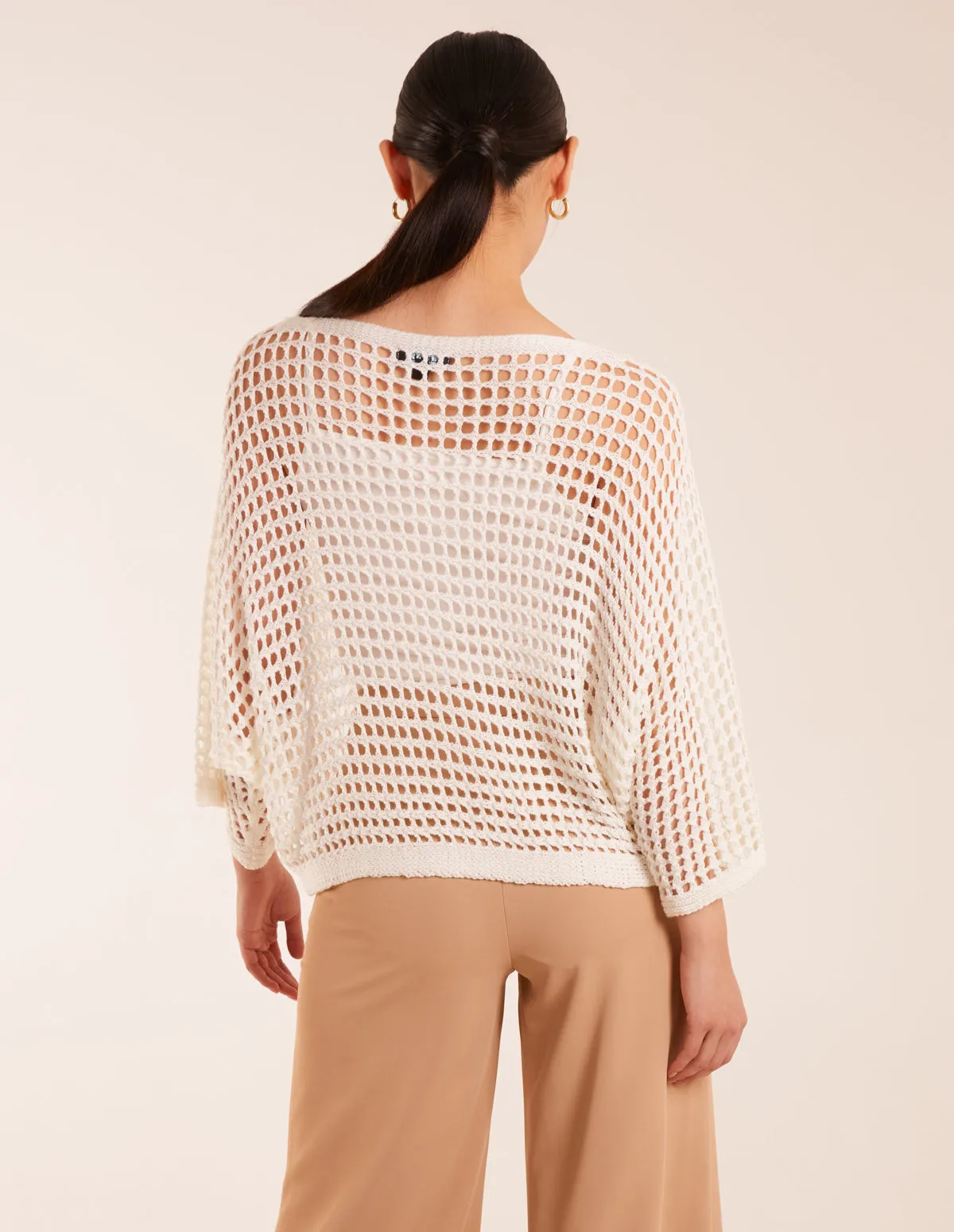 Round Neck Crochet Net Top sold by Blue Vanilla product image thumbnail 5