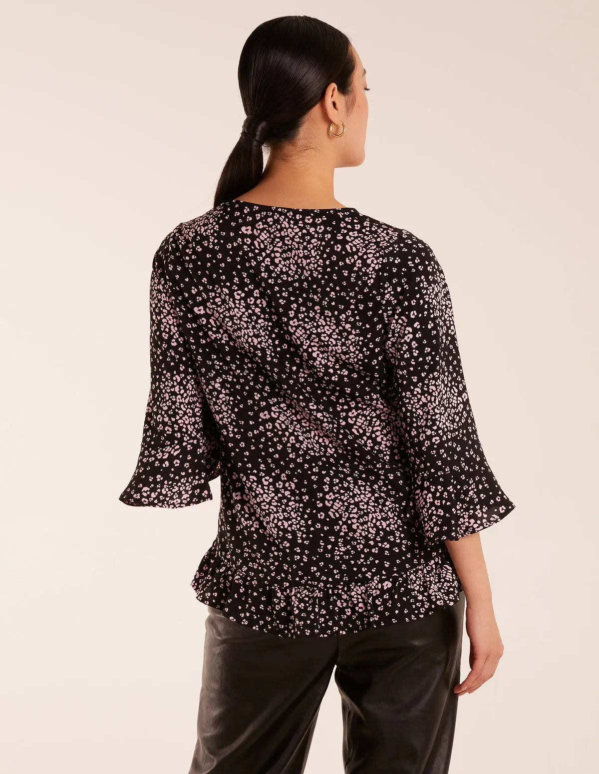 Button Front V Neck Flounce Blouse sold by Blue Vanilla product image thumbnail 5