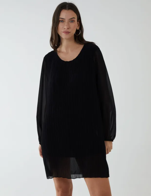 Chevron Pleat Detail Dress sold by Blue Vanilla