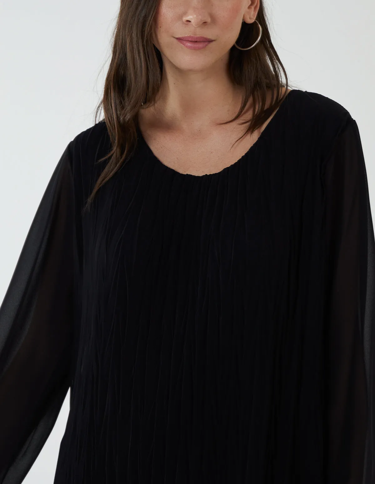 Chevron Pleat Detail Dress sold by Blue Vanilla product image thumbnail 2