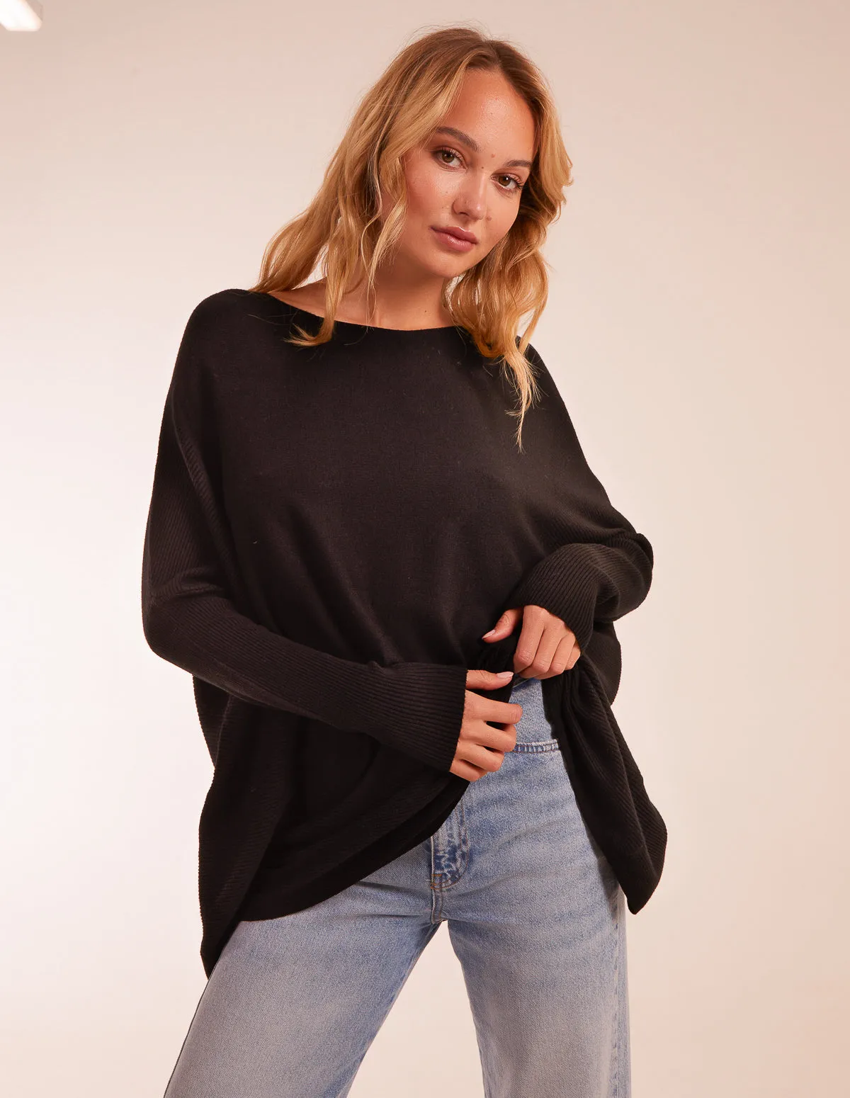 Ribbed Edge Detail Jumper sold by Blue Vanilla