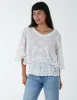 Floral Lace Butterfly Sleeve Blouse sold by Blue Vanilla