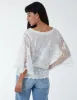 Floral Lace Butterfly Sleeve Blouse sold by Blue Vanilla